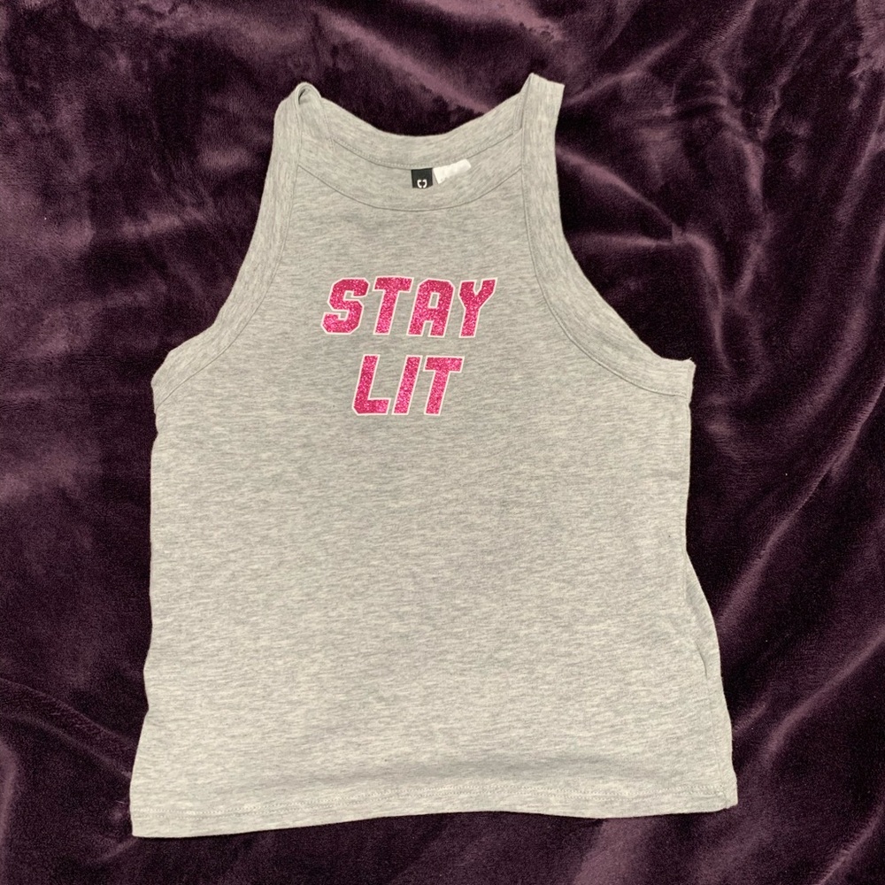Grey crop top